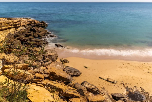Prachtig Uitzicht Het Strand Van Luz Lagos Algarve Portugal — Stockfoto