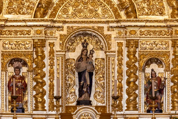 Golden Church Altar Details Church Luz Lagos Portugal — Stock Photo, Image