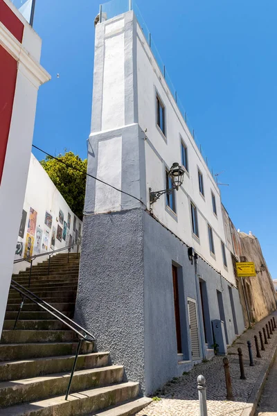Lagos Portugal 16Th April 2023 Very Narrow Building Stairs Located — Stock Photo, Image