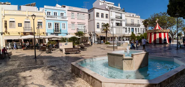 Lagos Portugalia Kwiecień 2023 Widok Piękne Centrum Miasta Lagos Algarve — Zdjęcie stockowe