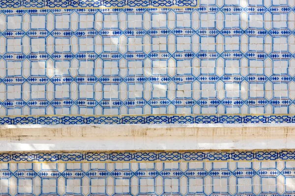 Pattern Texture View Some Very Old Portuguese Azulejo Tiles — Stock Photo, Image
