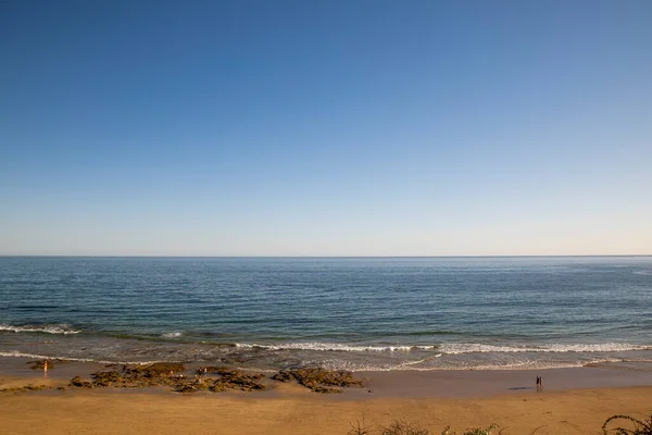 Pemandangan Indah Akhir Hari Pantai Careanos Kota Portimao Algarve Portugal — Stok Foto
