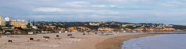 Blick Auf Das Schöne Ende Des Tages Strand Von Rocha — Stockfoto