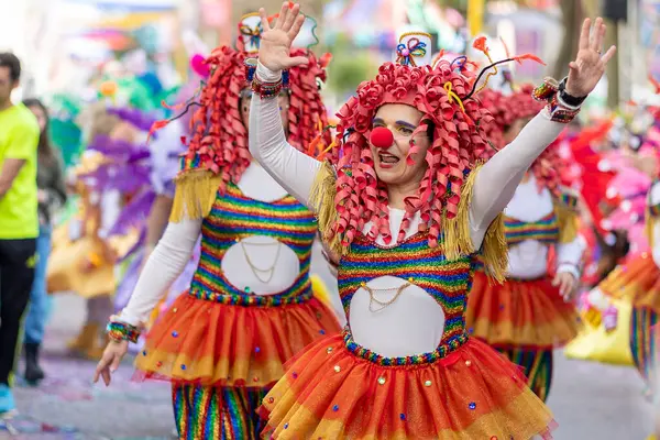 Loule Portugalsko Ročník Festivalu February 2023 Barevný Karneval — Stock fotografie