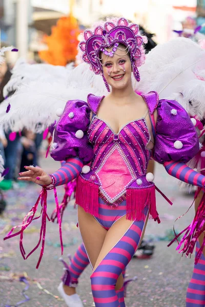 Loule Portugal 23Rd February 2023 Colorful Carnival Carnaval Parade Festival — Stock Photo, Image