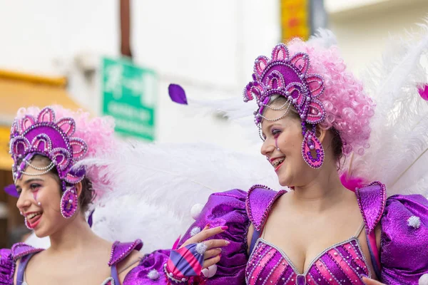 Loule Portugal Febrero 2023 Desfile Carnaval Colorido Carnaval Participantes Del — Foto de Stock