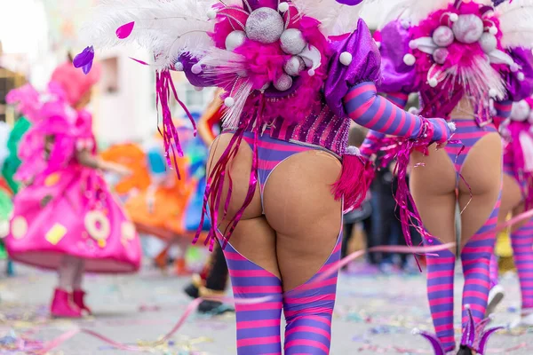 Farbenfrohe Karnevals Carnaval Parade Loule City Portugal — Stockfoto