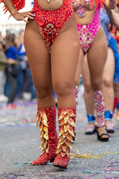 Farbenfrohe Karnevals Carnaval Parade Loule City Portugal — Stockfoto