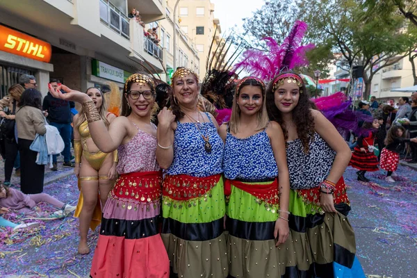Loule Portugal 23Ème Février 2023 Carnaval Coloré Carnaval Participants Festival — Photo