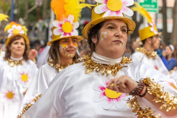 Loule Portugal 20Th Februar 2023 Farverige Karneval Carnaval Parade Festival - Stock-foto