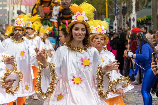 ポルトガル Loule ポルトガル 2023年2月20日 カラフルなカーニバル カーニバル ポルトガル ルール市のパレード参加者 — ストック写真