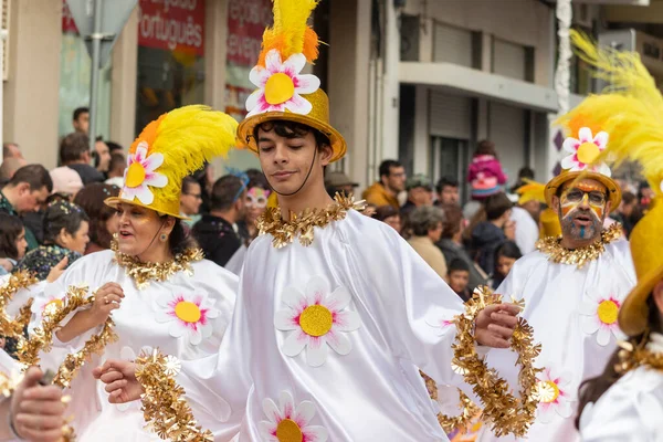 Loule Portugal Februarie 2023 Participanții Festivalul Carnaval Colorat Carnaval Din — Fotografie, imagine de stoc
