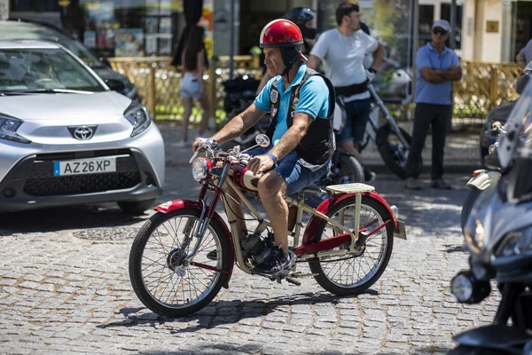 Faro Portugalsko Červen 2023 Přehlídka Několika Motocyklistů Silnici Pro Ročník — Stock fotografie
