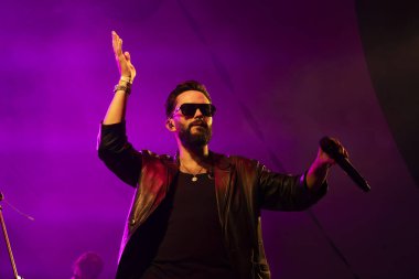 FARO, PORTUGAL: 8 Eylül 2023 - Müzik grubu David Bruno, Portekiz 'in Faro kentinde düzenlenen büyük bir festival olan F festivalinde sahne aldı..