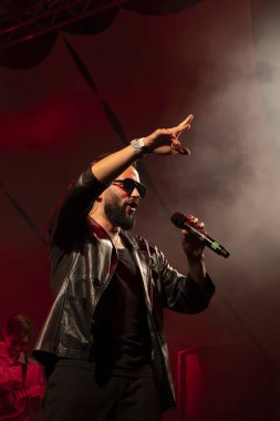 FARO, PORTUGAL: 8 Eylül 2023 - Müzik grubu David Bruno, Portekiz 'in Faro kentinde düzenlenen büyük bir festival olan F festivalinde sahne aldı..