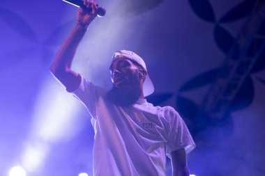 FARO, PORTUGAL: 9. SEPTEMBER, 2023 - Müzik grubu, Kappa Jotta, Portekiz 'in Faro kentinde düzenlenen büyük bir festival olan F festivalinde sahne aldı..