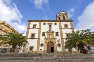 Ronda, İspanya - 20 Ekim 2023: Merhametli Meryem Kilisesi, Ronda, Endülüs, İspanya.