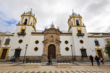 Ronda, İspanya - 20 Ekim 2023: Nuestra Senora del Socorro Kilisesi, Ronda, Endülüs, İspanya.