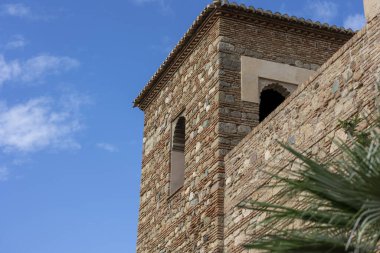 Alcazaba de Velez Kalesi dış mimari ayrıntıları İspanya 'nın Malaga şehrinde yer almaktadır..