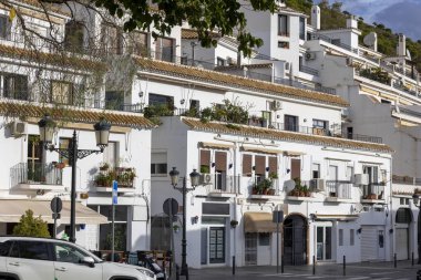 Endülüs 'ün güzel ve büyüleyici beyaz köyü Mijas' ta. İspanya