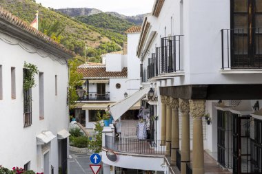 Endülüs 'ün güzel ve büyüleyici beyaz köyü Mijas' ta. İspanya
