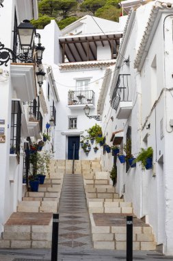 Endülüs 'ün güzel ve büyüleyici beyaz köyü Mijas' ta. İspanya