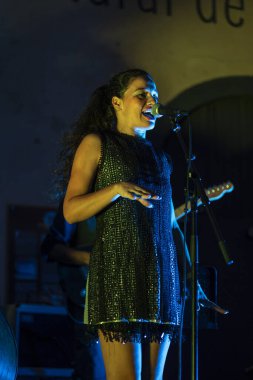FARO, PORTUGAL: 7 Eylül 2023 - Müzik grubu, Quarteto de Jazz ARCM başarısı. Ana Cherry, Portekiz 'in Faro şehrinde düzenlenen F Festivali' nde sahne alıyor..