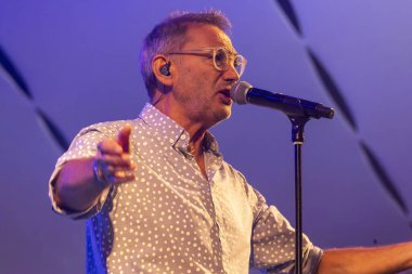 FARO, PORTUGAL: 8. SEPTEMBER, 2023 - Müzik grubu Jafumega, Portekiz 'in Faro kentinde düzenlenen büyük bir festival olan F festivalinde sahne aldı..