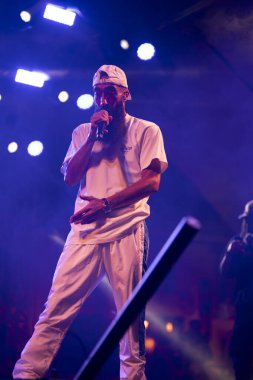 FARO, PORTUGAL: 9. SEPTEMBER, 2023 - Müzik grubu, Kappa Jotta, Portekiz 'in Faro kentinde düzenlenen büyük bir festival olan F festivalinde sahne aldı..