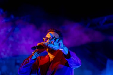 FARO, PORTUGAL: 9 Eylül 2023 - Portekiz 'in Faro kentinde düzenlenen büyük bir festival olan F Müzik Festivali' nde çok sayıda müzisyenden Jam Sessions.