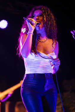 FARO, PORTUGAL: 9 Eylül 2023 - Portekiz 'in Faro kentinde düzenlenen büyük bir festival olan F Müzik Festivali' nde çok sayıda müzisyenden Jam Sessions.
