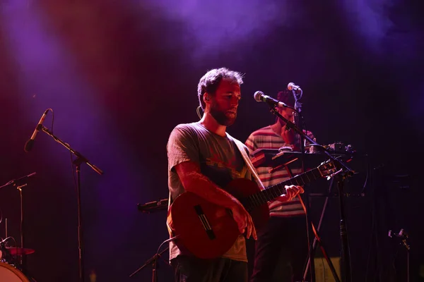 Stock image FARO, PORTUGAL: 8th SEPTEMBER, 2023 - Music band, You can't win Charlie Brown, performs on Festival F, a big festival on the city of Faro, Portugal.