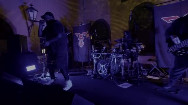 Faro Portugalsko Září 2023 Music Band Pull Trigger Účinkuje Festivalu — Stock video