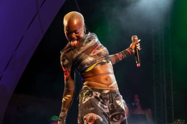 FARO, PORTUGAL: 7 Eylül 2024 - Müzik sanatçısı Pongo, Portekiz 'in Faro kentinde düzenlenen büyük bir festival olan F festivalinde sahne aldı..