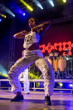 FARO, PORTUGAL: 7 Eylül 2024 - Müzik sanatçısı Pongo, Portekiz 'in Faro kentinde düzenlenen büyük bir festival olan F festivalinde sahne aldı..