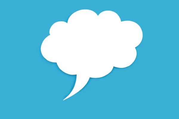 Розмовна Бульбашка Вигляді Хмари Синьому Фоні Вільний Простір Тексту Порожня — стокове фото