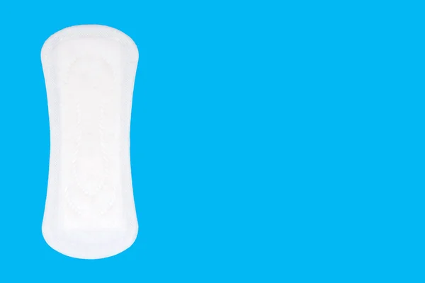 Almofada Menstrual Higiene Feminina Para Ciclo Menstrual Fundo Azul Produto — Fotografia de Stock