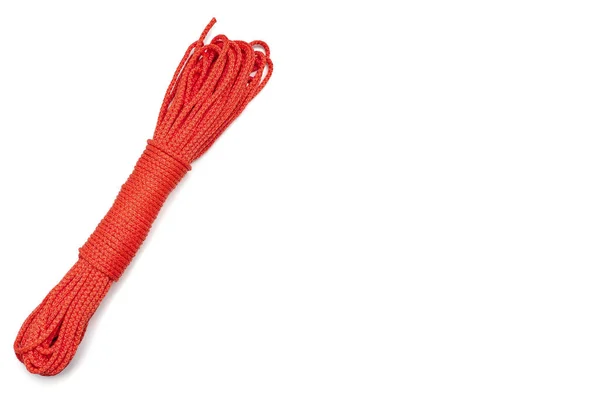 배경에 깔끔하게 나일론줄 쌍있다 빨간색줄은 바탕에 대각선으로 위치해 형태로 활동을 — 스톡 사진