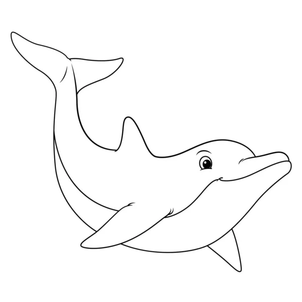 Dibujos Animados Delfines Ilustración Animal — Archivo Imágenes Vectoriales