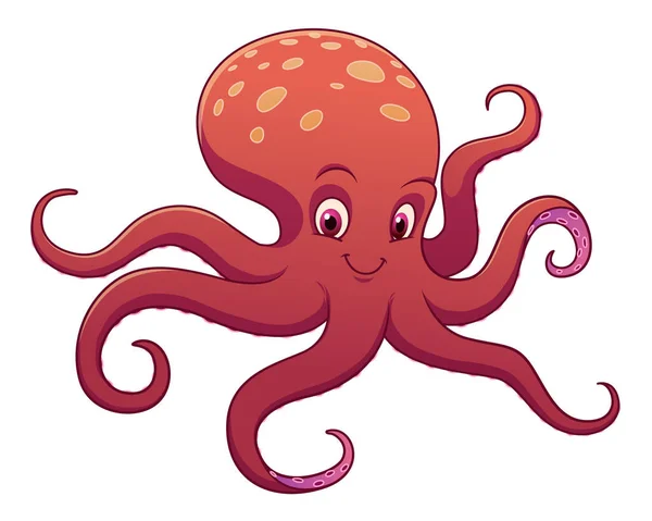 Octopus Cartoon Animal Illustration — Stock Vector