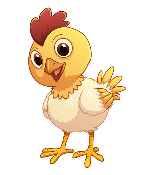 Little Rooster Cartoon Animal Illustration — Stock Vector