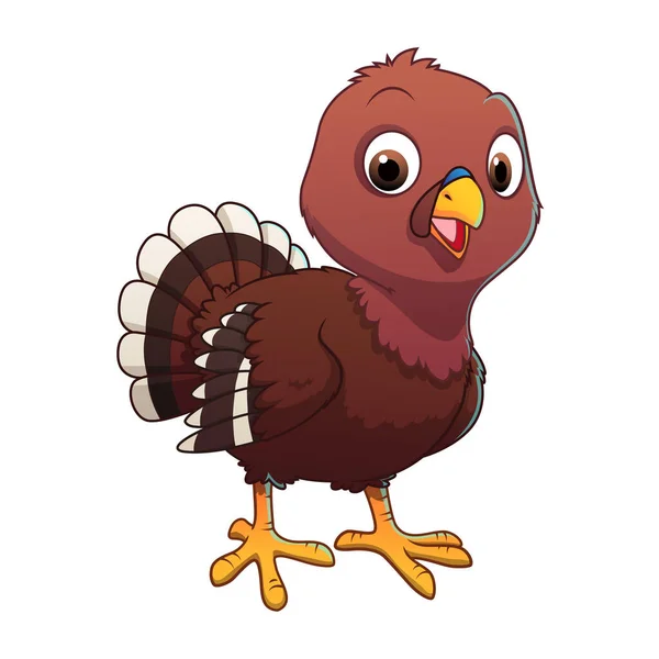 Illustration Animaux Bande Dessinée Petite Turquie — Image vectorielle