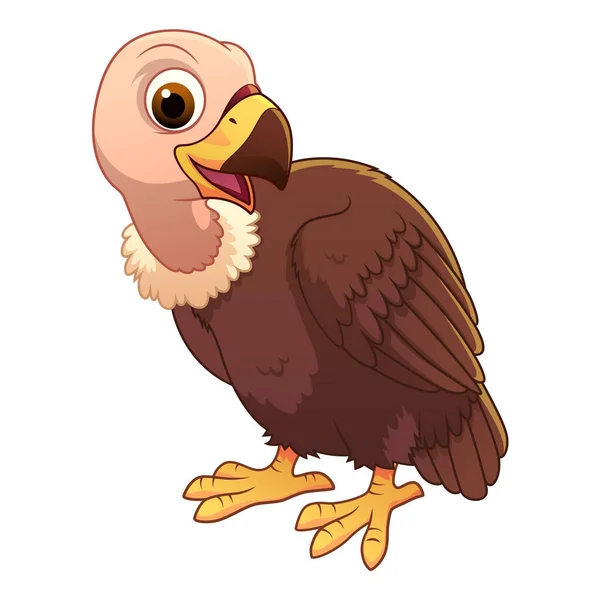 Piccola Illustrazione Animale Del Fumetto Dell Avvoltoio — Vettoriale Stock