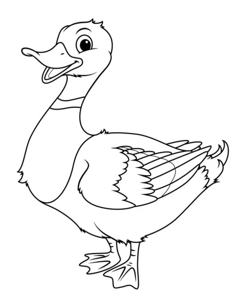 Mallard Duck Cartoon Animal Illustration — стоковий вектор