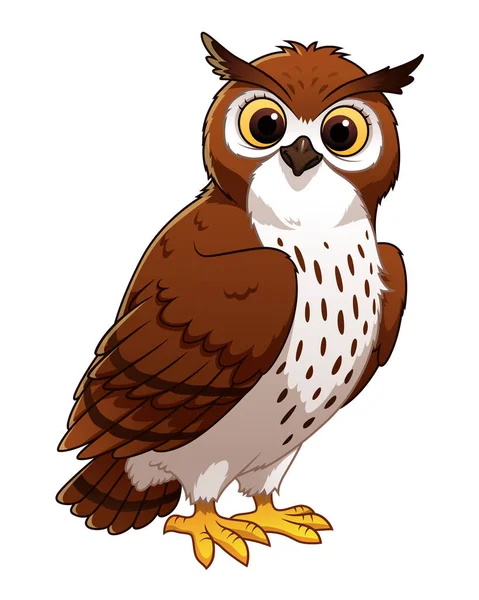 Owl Cartoon Animal Illustration — Stock Vector