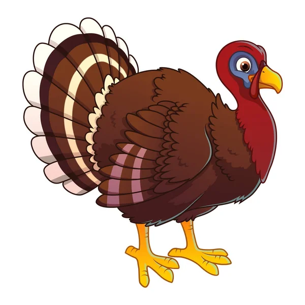 Dessin Animé Turquie Illustration Animale — Image vectorielle