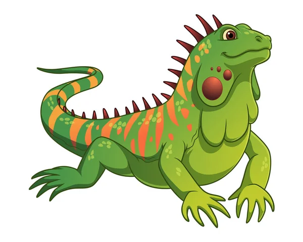 Iguana Dibujos Animados Ilustración Animal — Archivo Imágenes Vectoriales