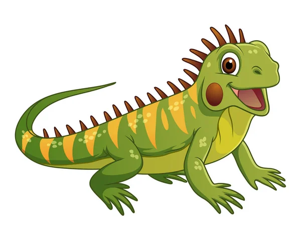 Pequeña Iguana Ilustración Animales Dibujos Animados — Archivo Imágenes Vectoriales