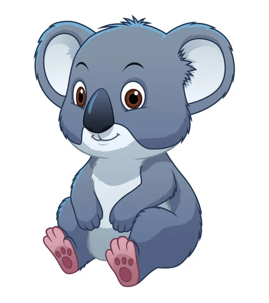 Little Koala Bear Cartoon Animal Illustration — Stockový vektor