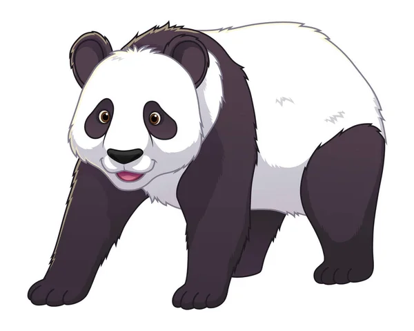 Panda Niedźwiedź Kreskówki Zwierząt Ilustracja — Wektor stockowy